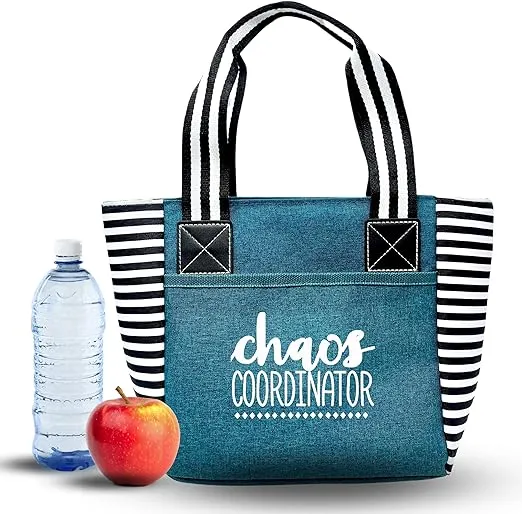 Brooke & Jess Designs Cute Lunch Bags for Women - Chaos Coordinator Insulated ...