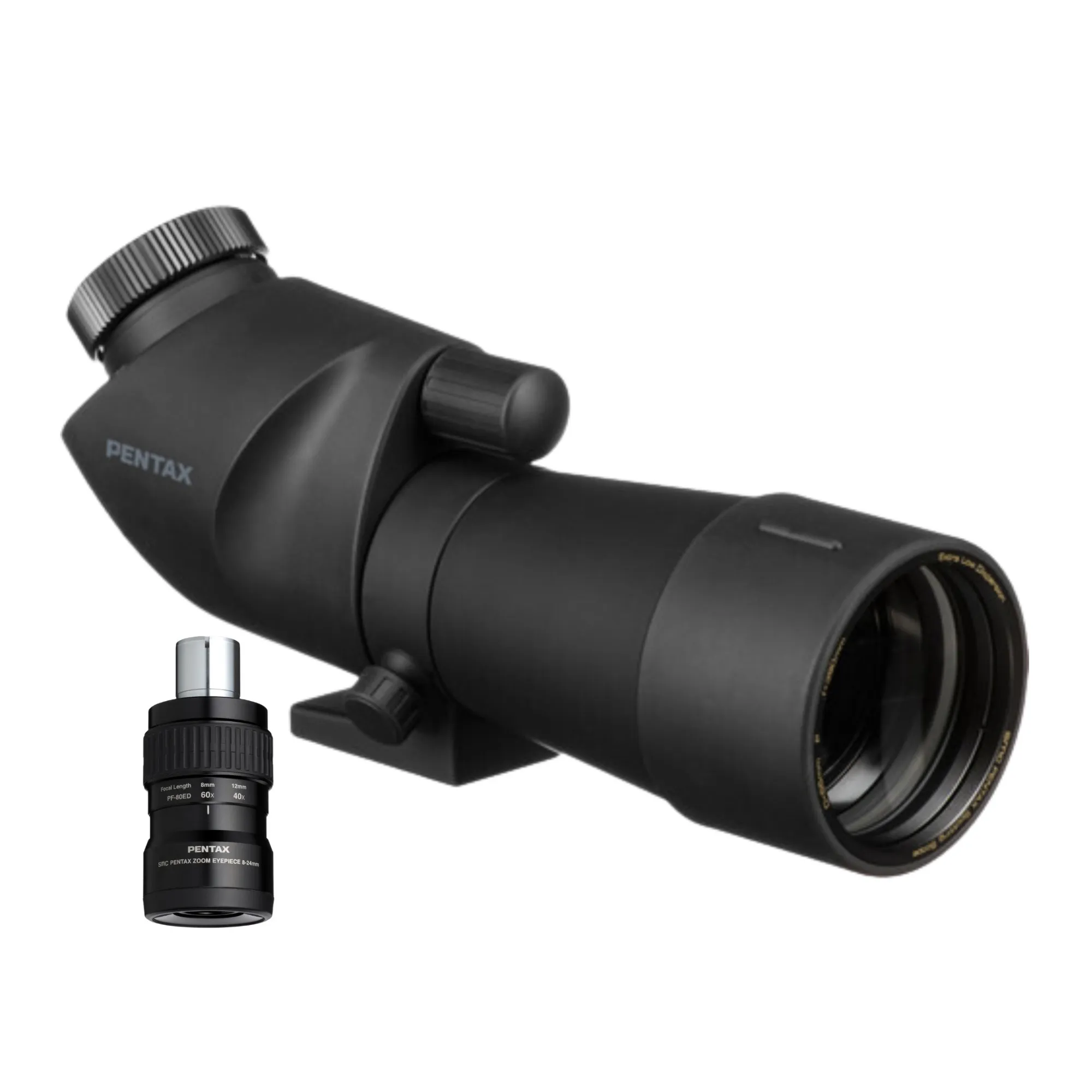 High-Precision Pentax PF-65ED II 65mm Spotting Scope with SMC 8-24mm Zoom Eyepiece (1.25')