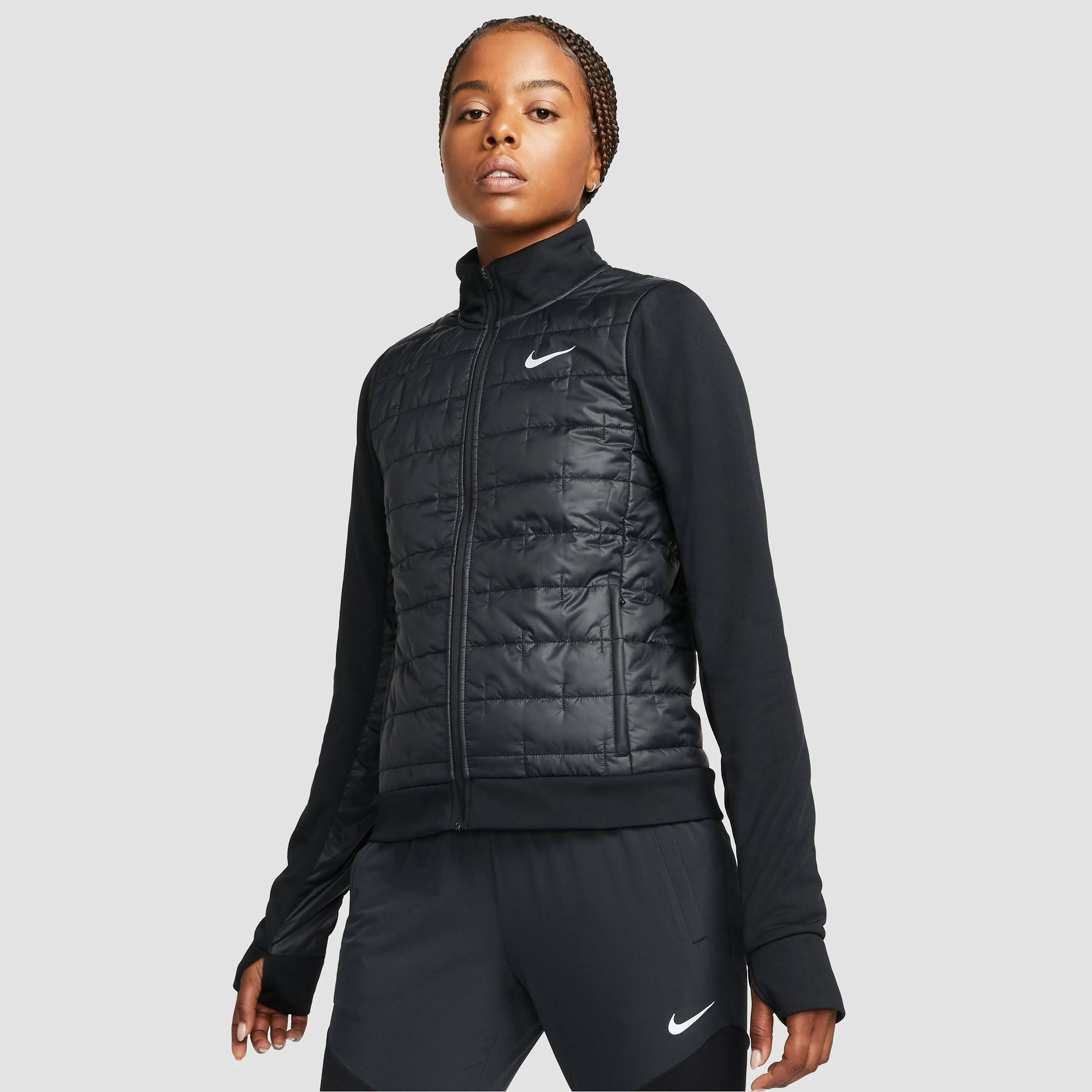 Nike Women's Therma-FIT Synthetic Fill Running Jacket Black L