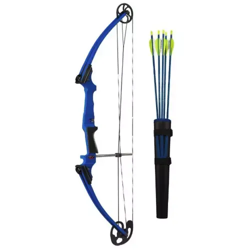 Genesis Archery Original Versatile Aluminum Compound Training Left Handed Target Practice Bow Archery Kit for All Ages with Idler Wheel, Black