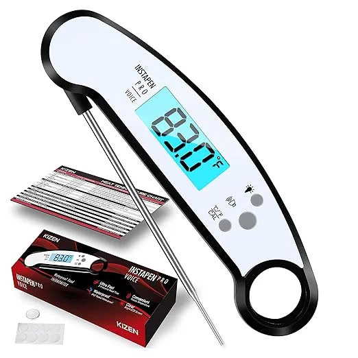 Kizen Instapen Pro Instant Read Meat Thermometer - Best Waterproof Thermometer ...