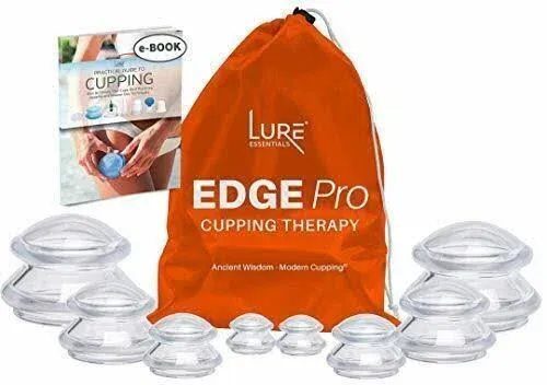 EDGE™ Pro Cupping Set Clear, 8 Cups