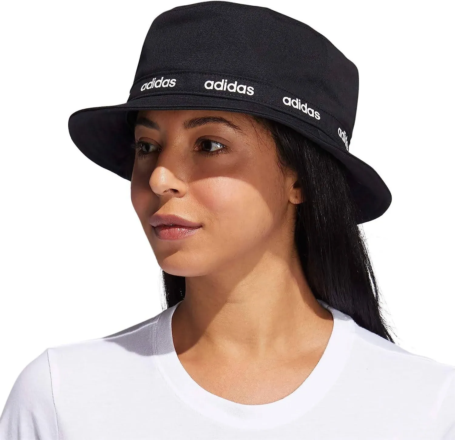 Adidas Women&#039;s Cotton Aeroready Essentials II Black Bucket Hat One Size New