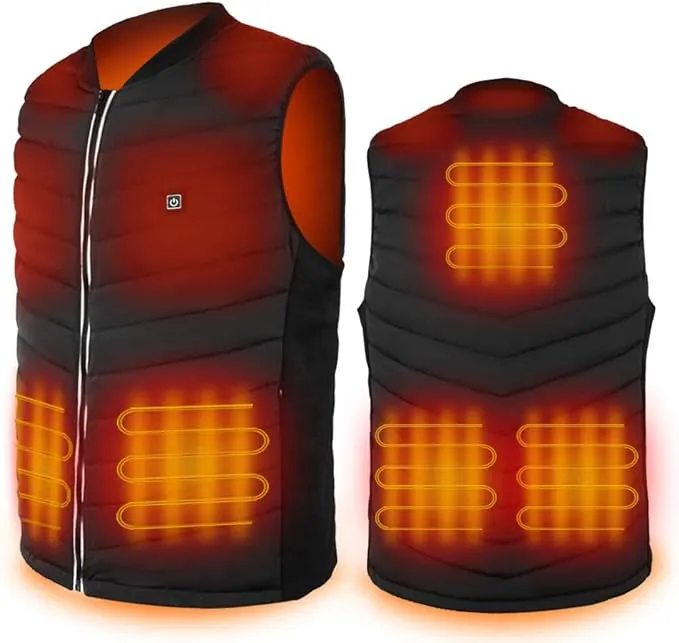 Hoson Lightweight Heated Vest for Men and Women,USB Charging Battery X-Large