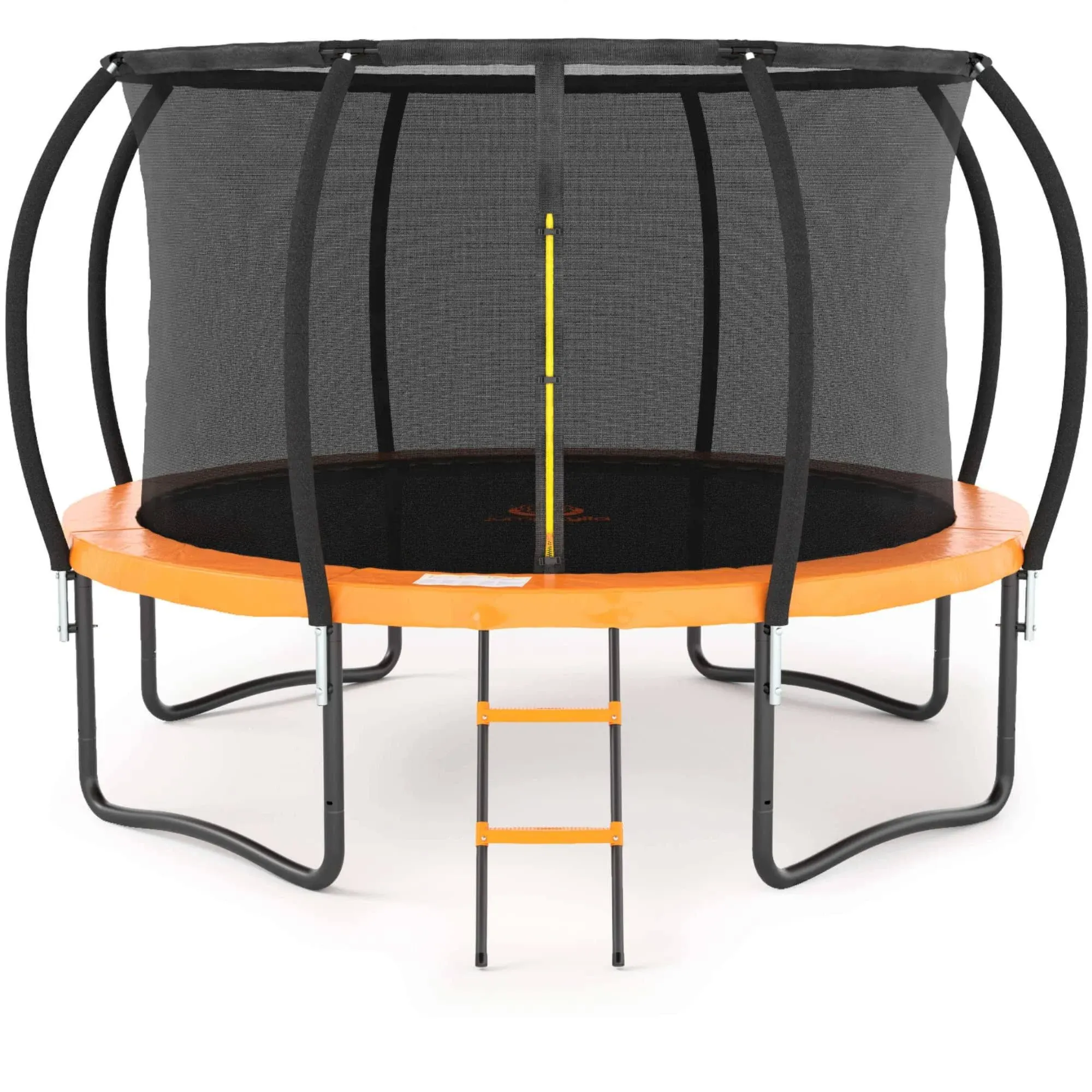 Jumpzylla Trampoline 8ft 10ft 12ft 14ft Trampoline with Enclosure - Recreational Trampolines with Ladder and Galvanized Anti-Rus, Rust