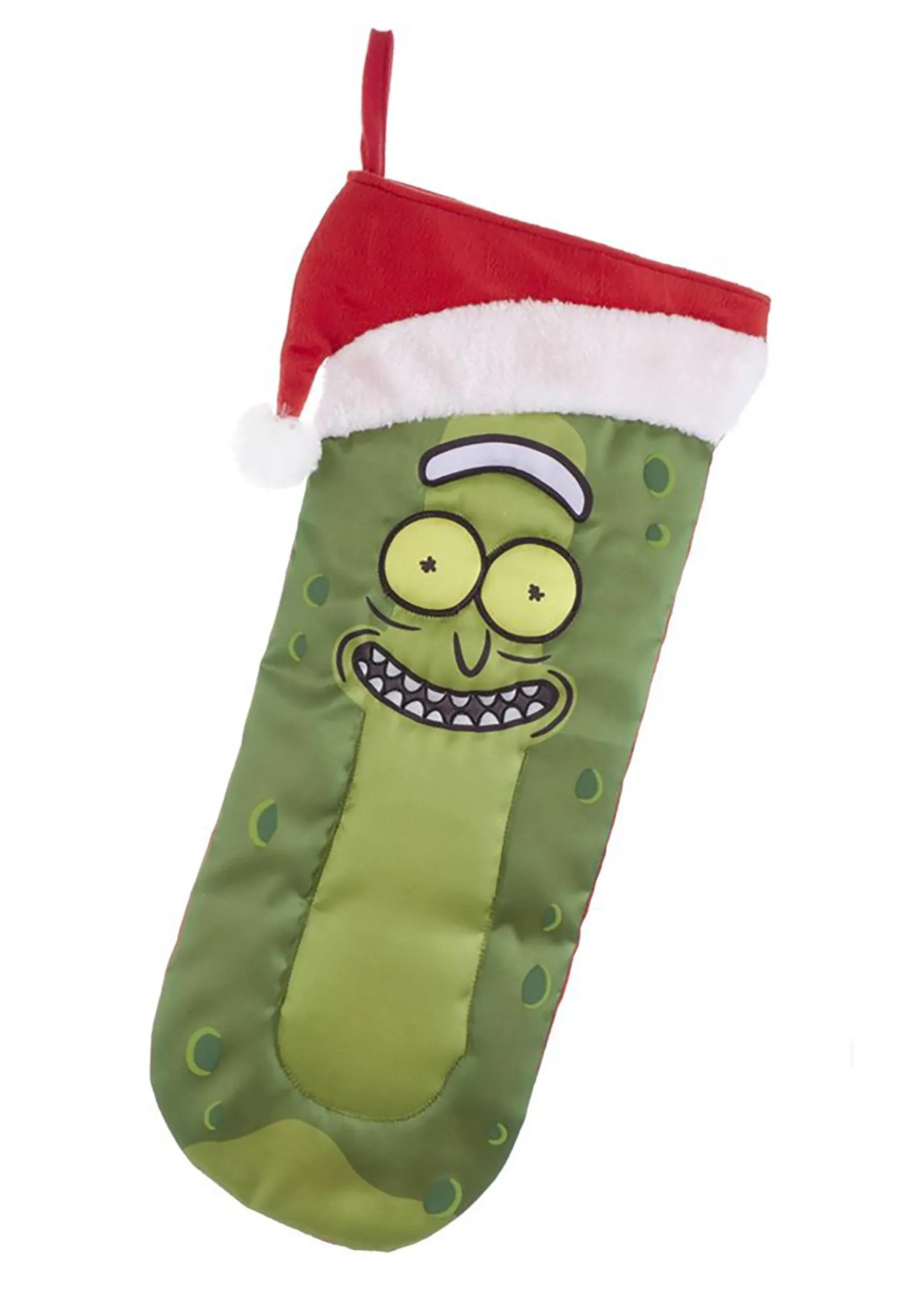 Kurt Adler Rick and Morty Pickle Rick Santa Hat Stocking