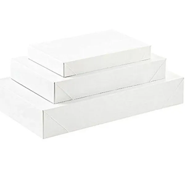 White Gift Box - 10 Pack Assortment - Great For All Occasions: Birthdays, Holidays, Graduations and Special Occasions, Assorted 2 Robe Gift Boxes, 3 Shirt Gift Boxes and 5 Lingerie Gift Boxes by ALEF