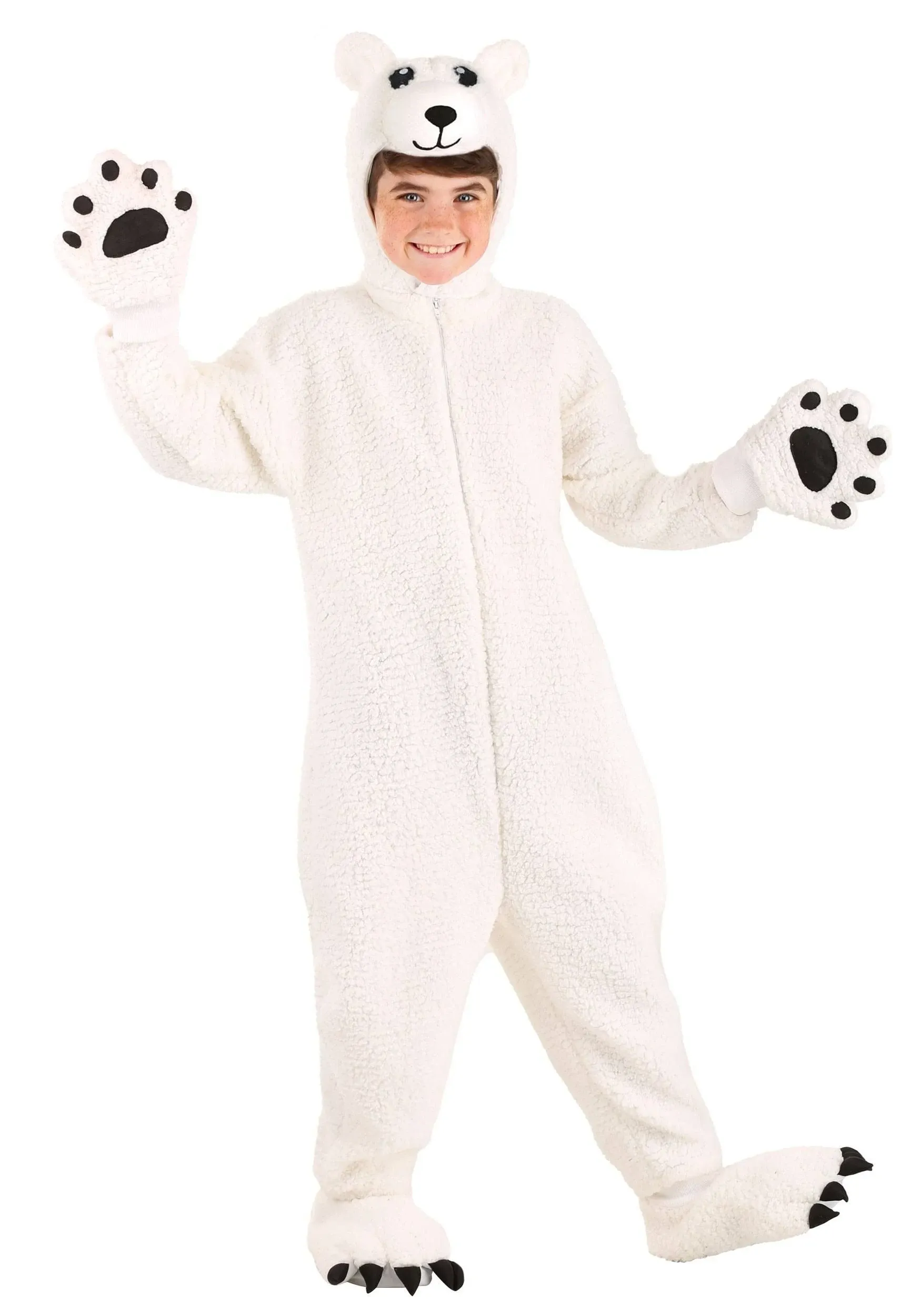 Kid's Arctic Polar Bear Costume, Men's, Size: XS, White