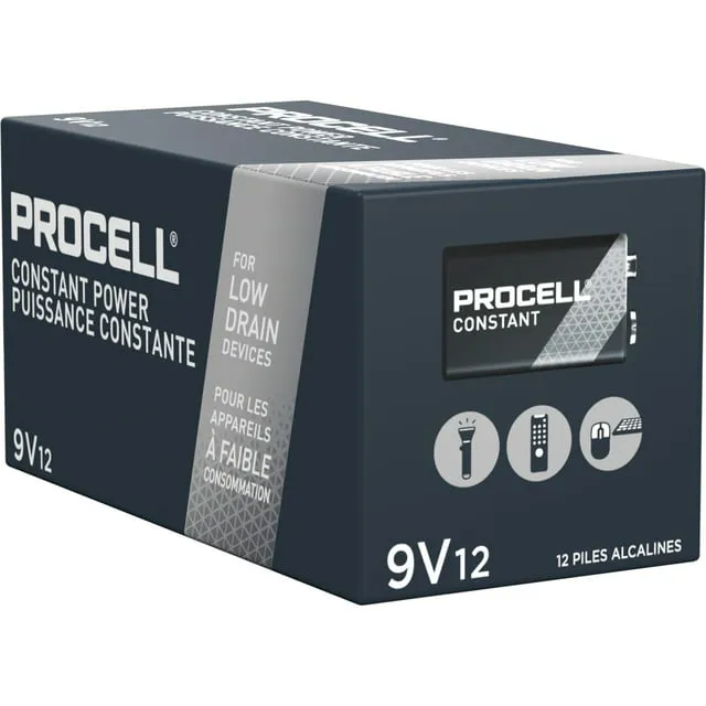 : Duracell PC1604BKD Procell Alkaline Batteries, 9V (Pack of 12) – style and color may vary