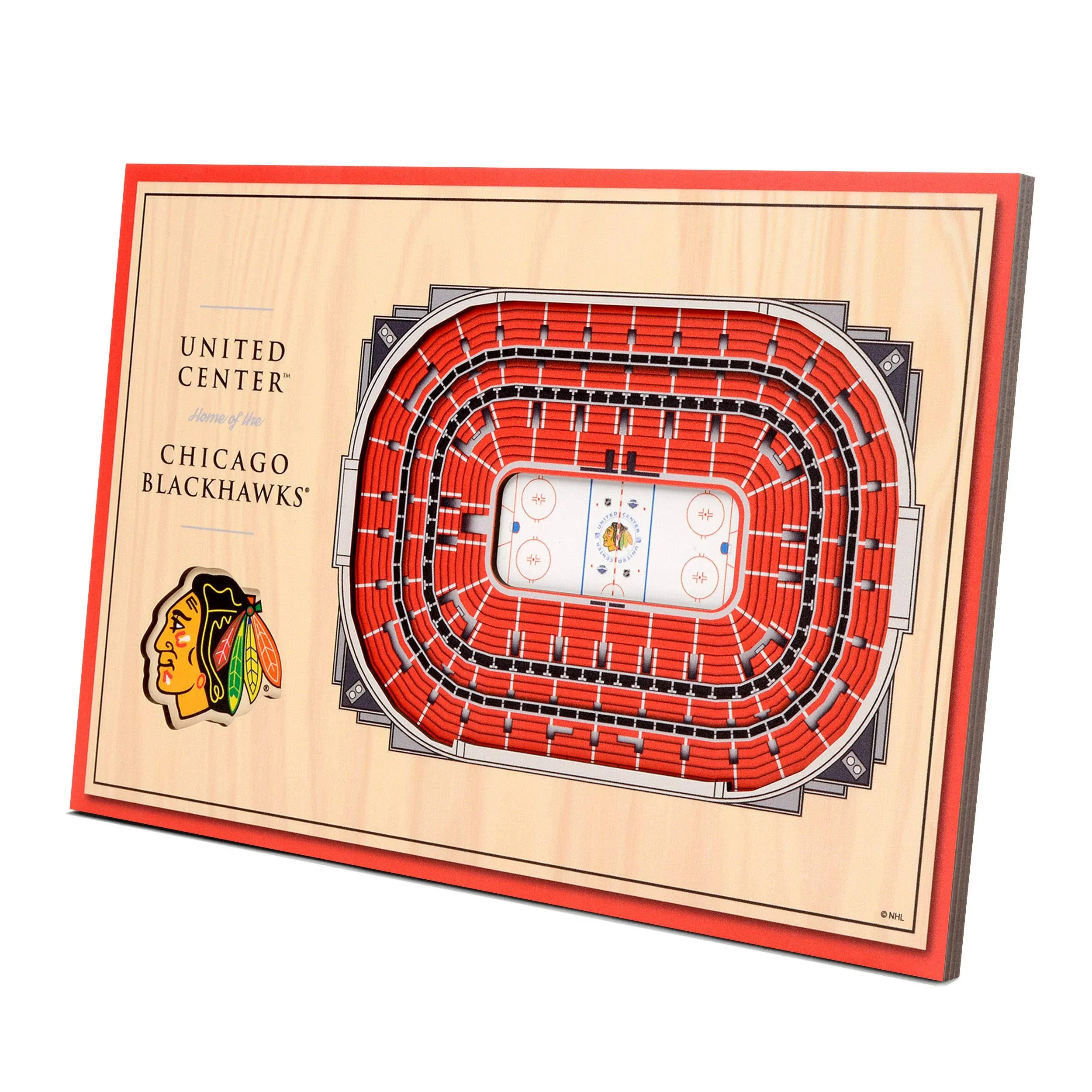 Chicago Blackhawks 14   x 10.5   3D StadiumViews Desktop Display