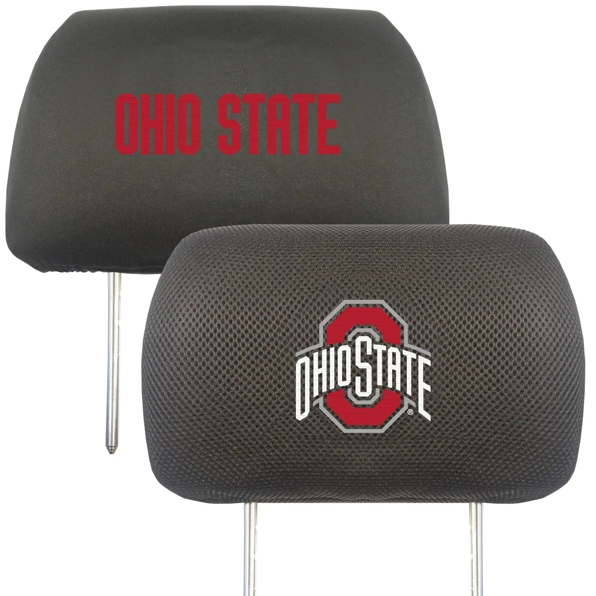 Ohio State Buckeyes Embroidered Headrest Cover Pair [NEW] NCAA Seat Rest Fanmats