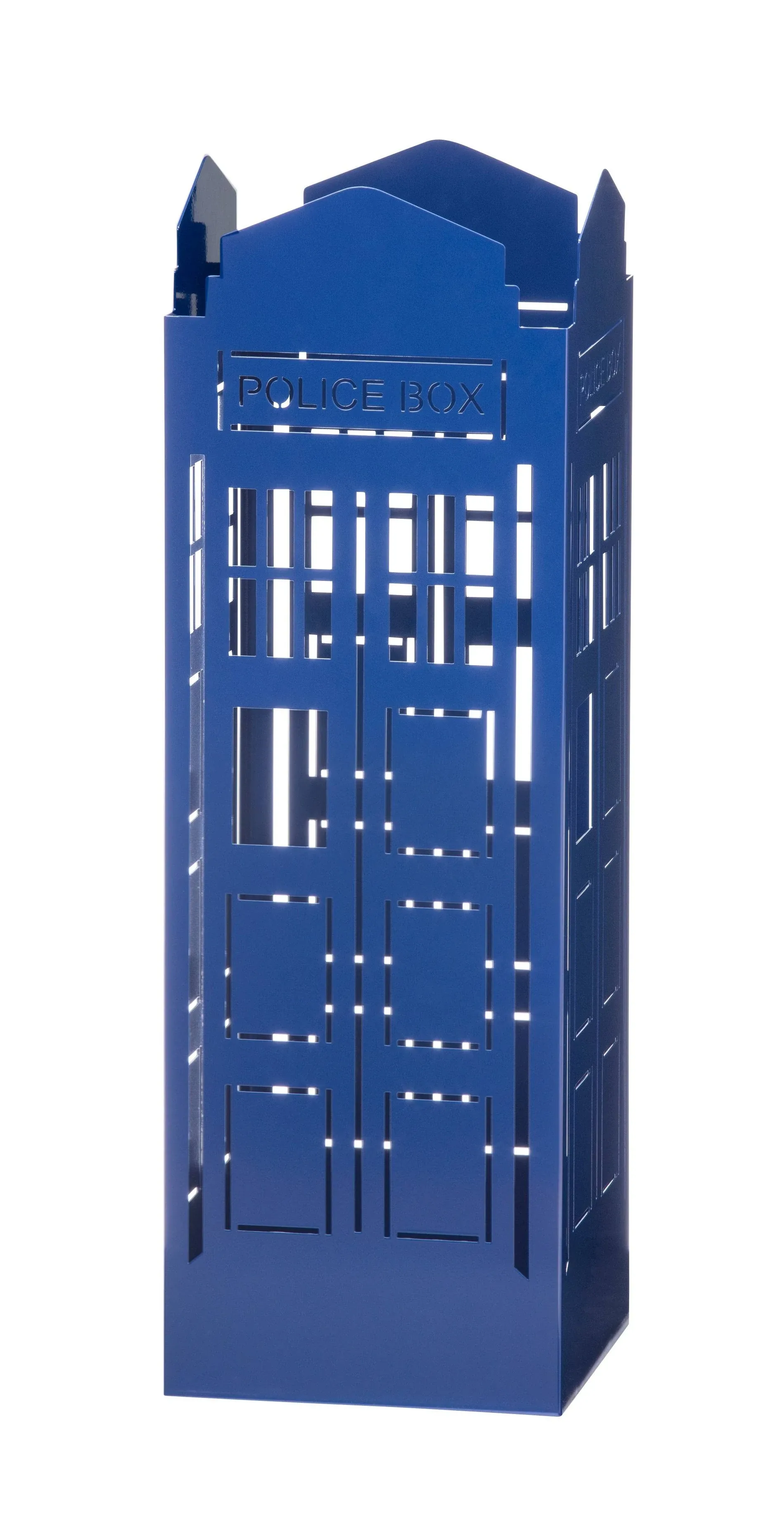 Mango Steam Police Box Blue Umbrella Stand - Tardis for Entryway &amp; Living Room