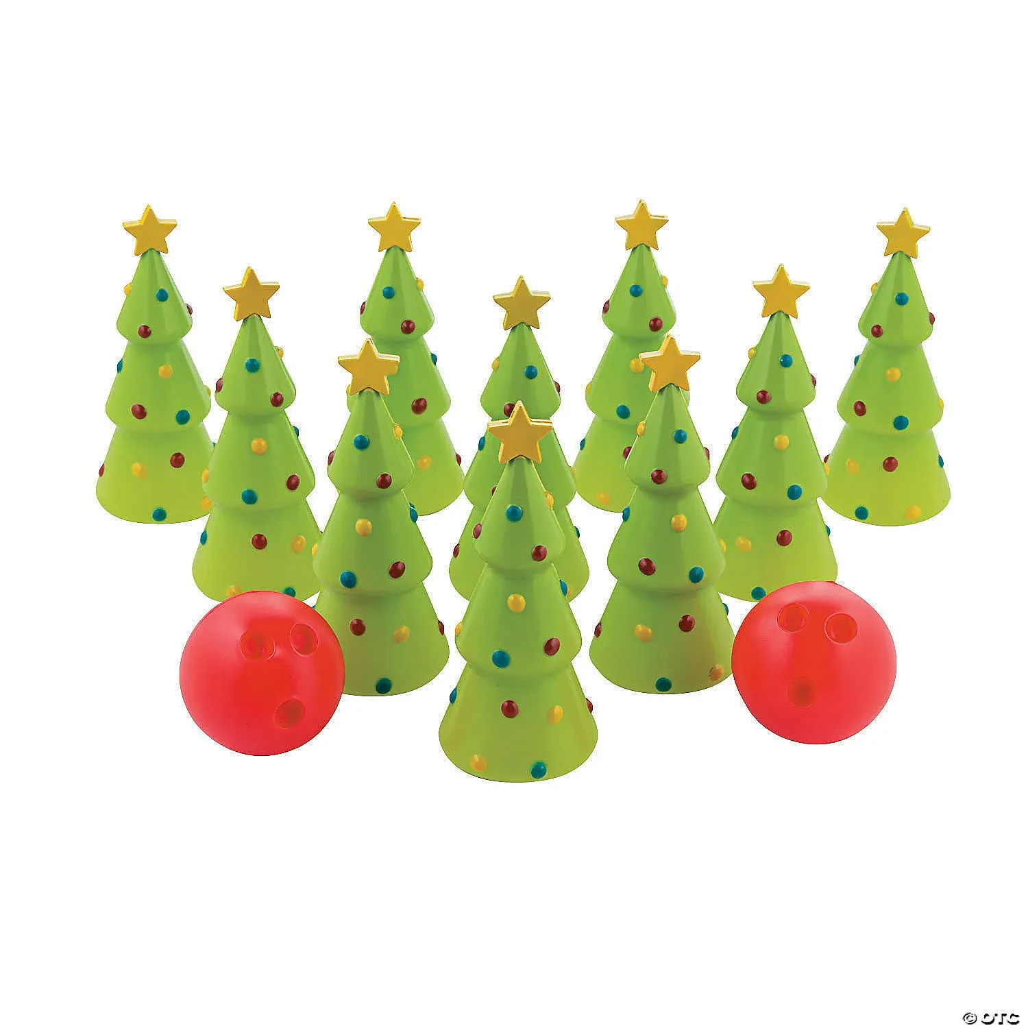 Holiday Christmas Bowling Set (comes with 10 pins and 2 balls) Christmas Part...