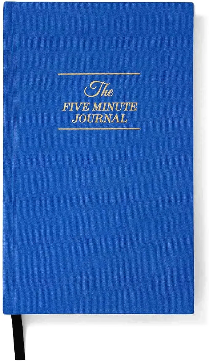 The Five Minute Journal, Original Daily Gratitude Journal 2024, Reflection & Manifestation Journal for Mindfulness, Undated Daily Journal with Gold Foiling, Plastic-Free, Blue - Intelligent Change