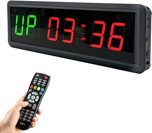 Ledbrigym Gym Timer Clock Digital Interval Tabata Two Green+four Red 1.5&#034; 