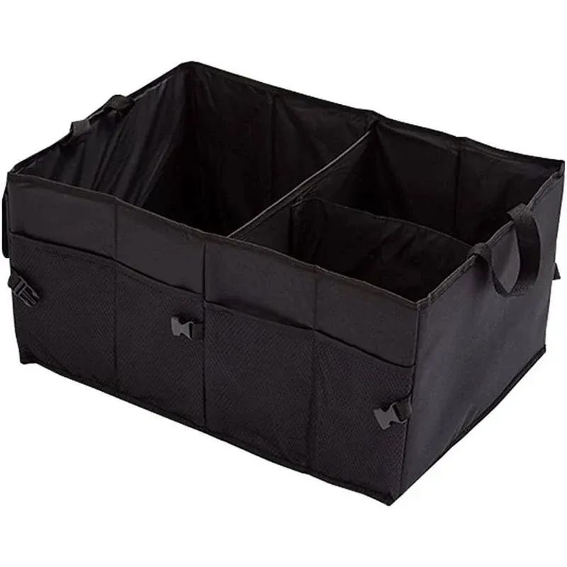 Car Trunk Organizer Black Collapsible Trunk Storage Organizer for Car SUV Black