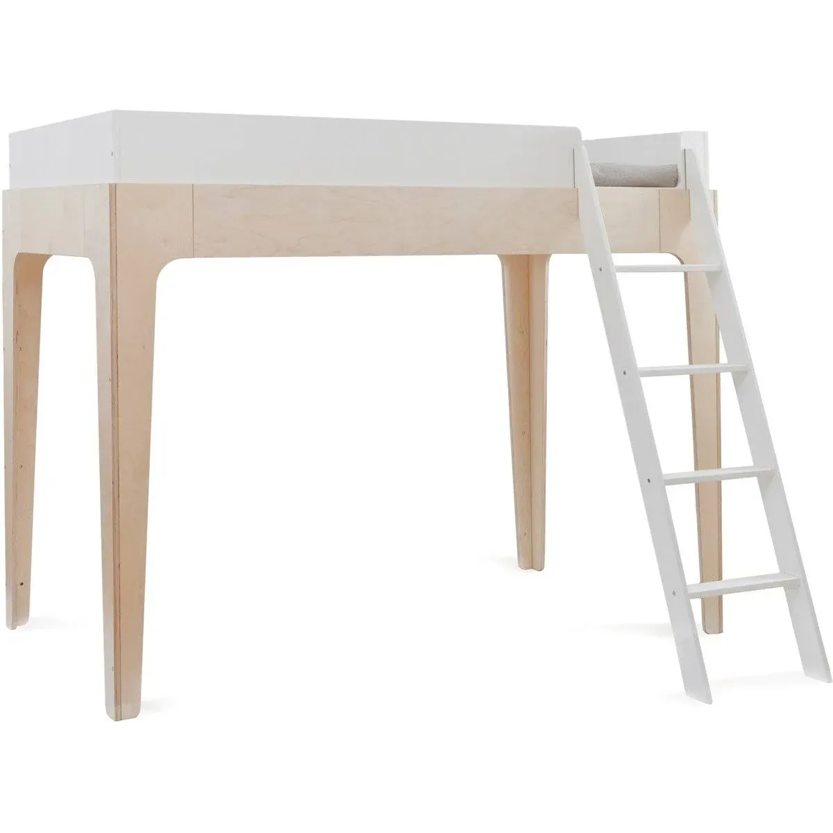 Oeuf Perch Bunk Bed - Twin Size - White/Birch