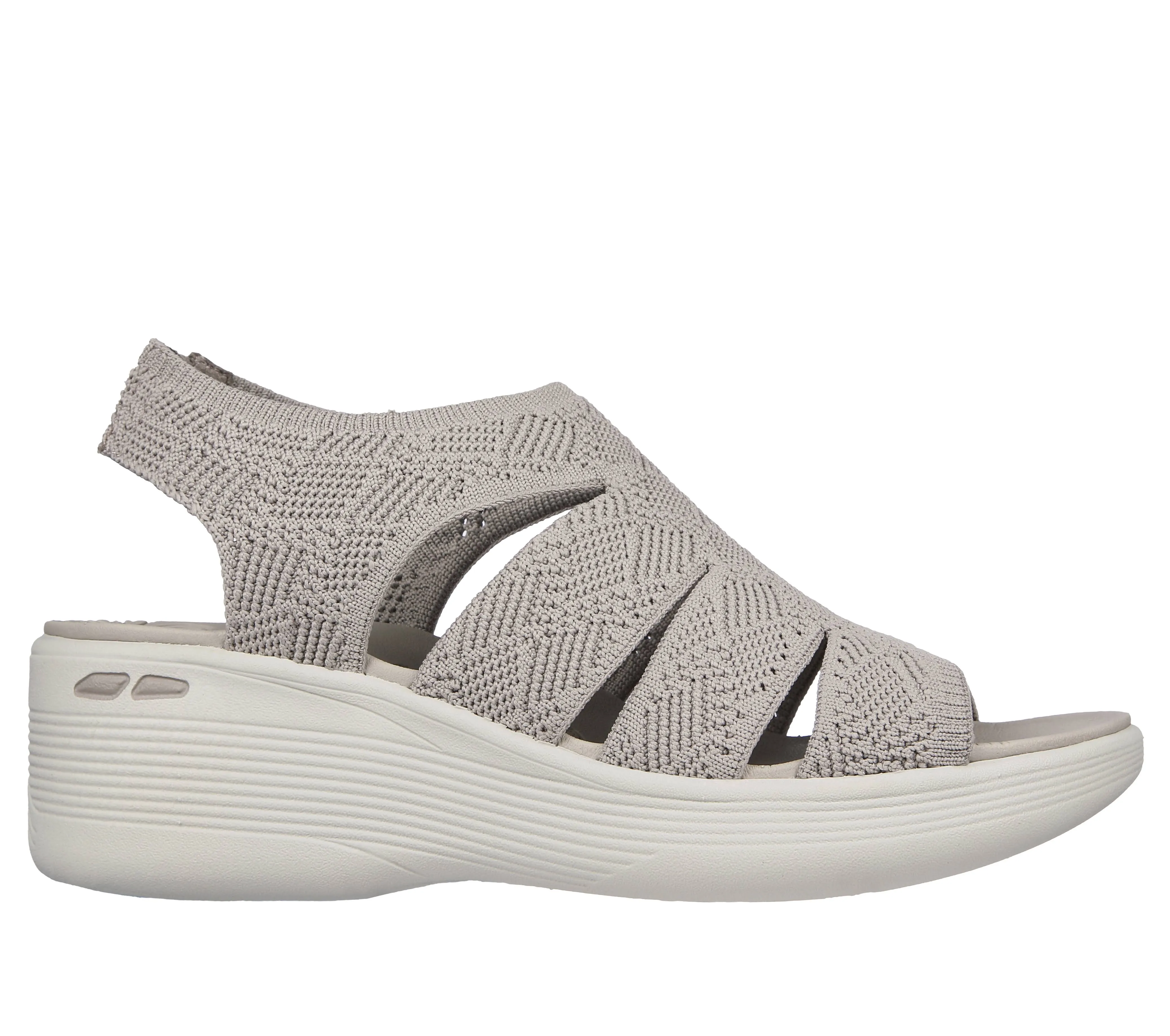 Skechers Women's Pier Lite Memory Maker Wedge Sandal Taupe 8