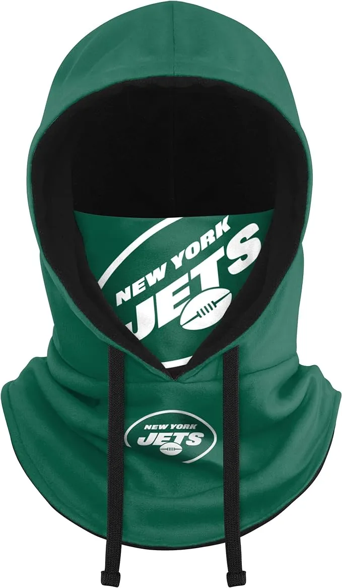 FOCO NFL Logo Team Color Drawstring Winter Cap Hooded Gaiter Balaclava Face Cover