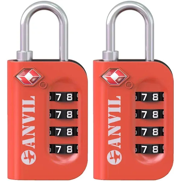 TSA Approved Luggage Lock - 4 Digit Combination Padlocks with A Hardened Steel ...