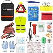 WELL-STRONG Car Emergency Kit Roadside Safety with LED Reflective... 