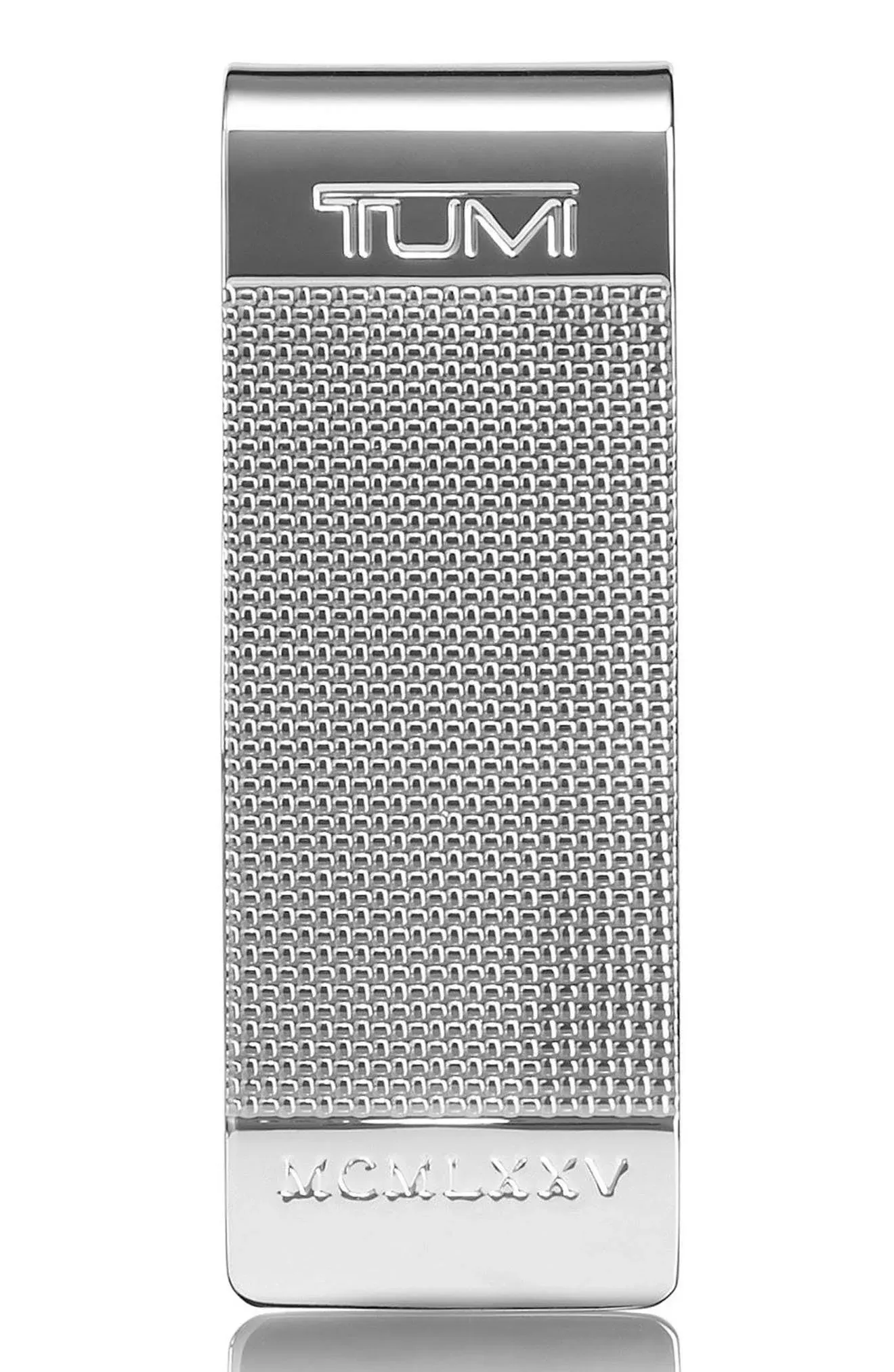 TUMI - Nassau Ballistic Etched Money Clip Wallet with RFID ID Lock for Men - Silver