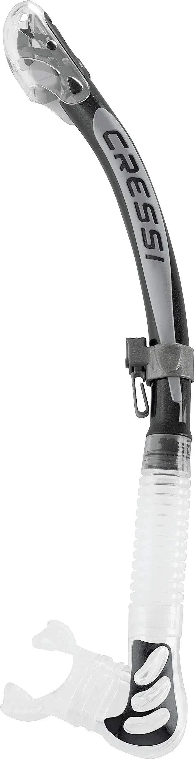 Cressi Alpha Ultra Dry Snorkel (Black/Silver)