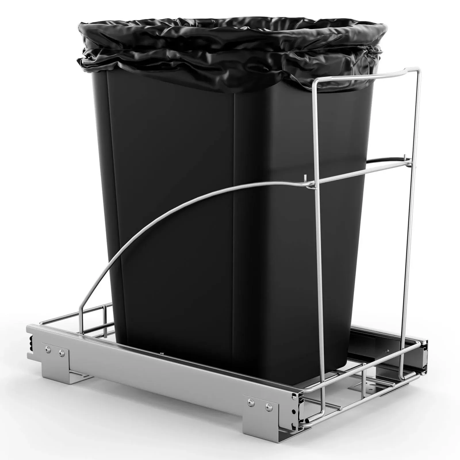 Pull Out Trash Can Under Cabinet Under Sink Trash Can Pull Out w/Ball-Bearing