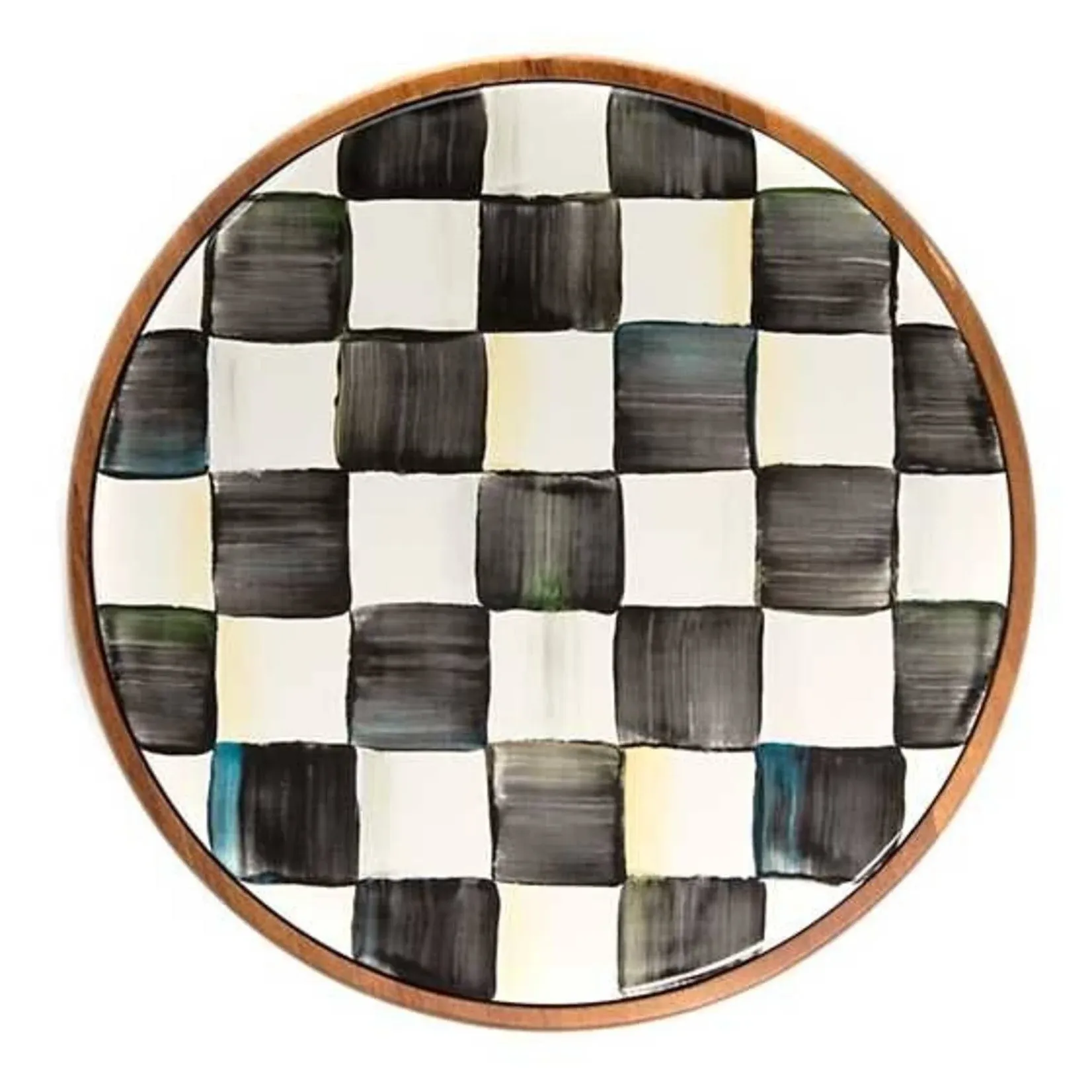 9" Courtly Check Enamel Trivet