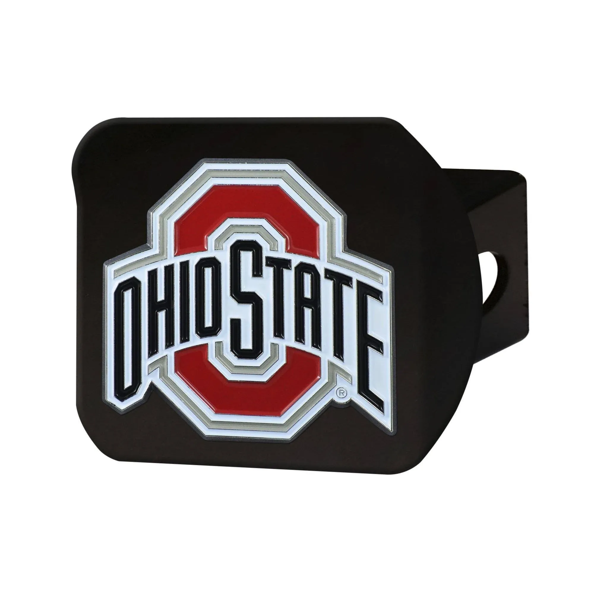 NCAA Black Metal Hitch Cover with 3D Color Emblem