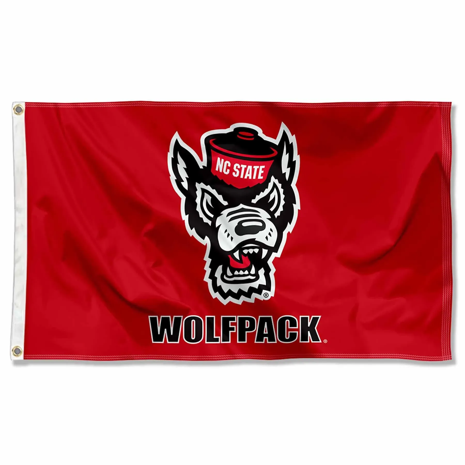 North Carolina State Wolfpack Wolf Logo Flag Large 3x5