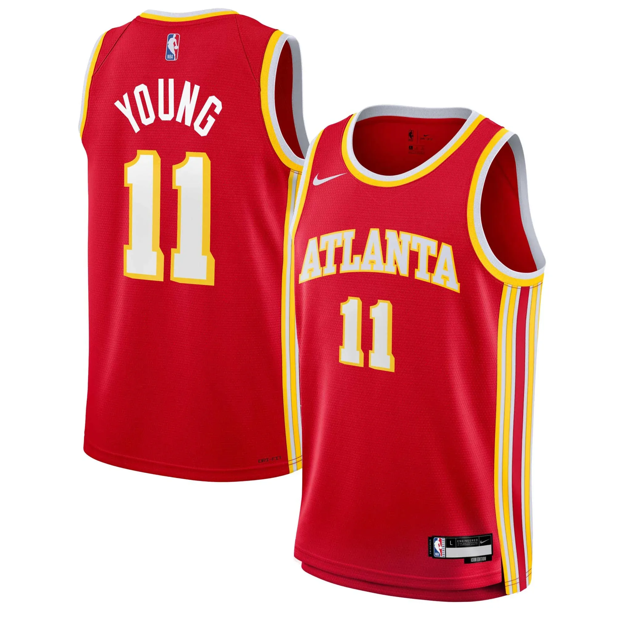 Trae Young Youth Jersey - Red Atlanta Hawks Swingman Kids Icon Edition Jersey