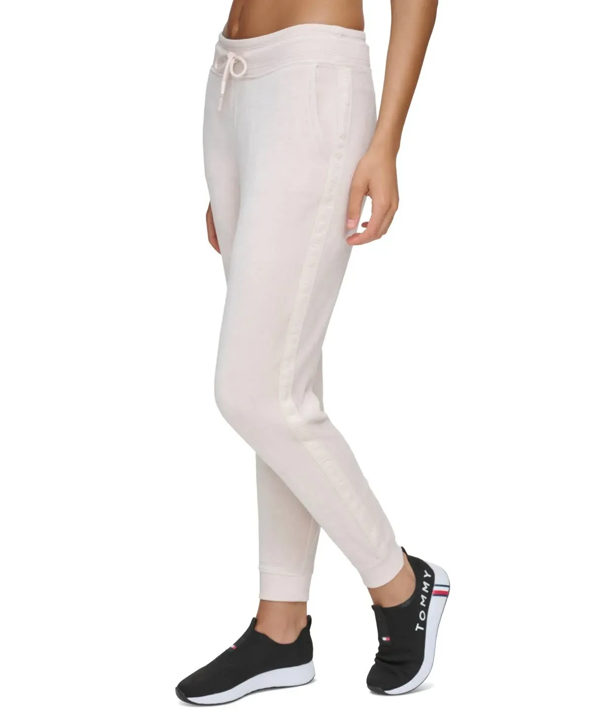 Tommy Hilfiger Women's Drawcord Waist Easy Fit Velour Jogger