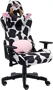 Techni Sport LUXX Series Cow Print Gaming Chair