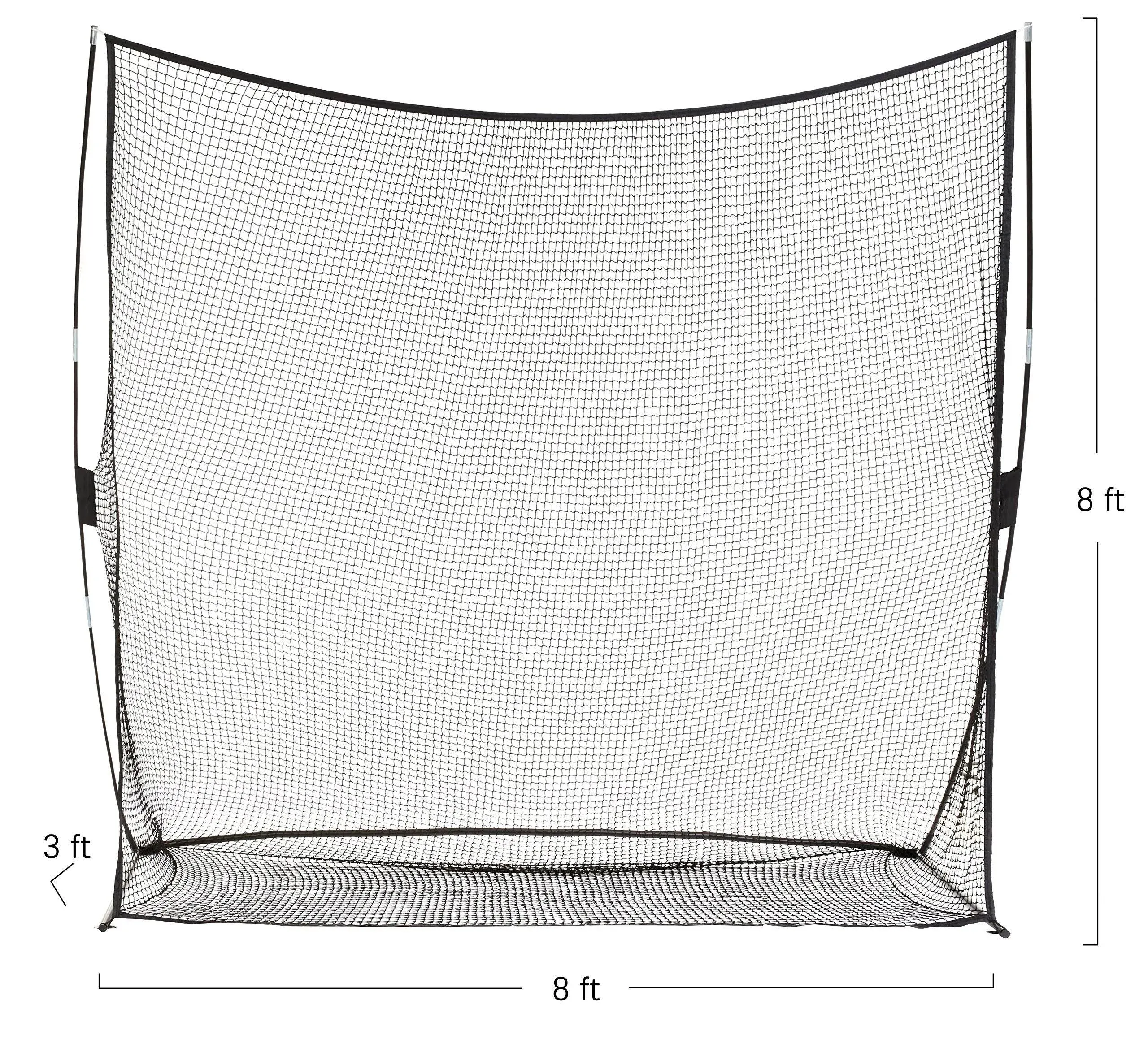 Amazon Basics Portable Driving Practice Golf Net 8&#039; x 8&#039;, Black 