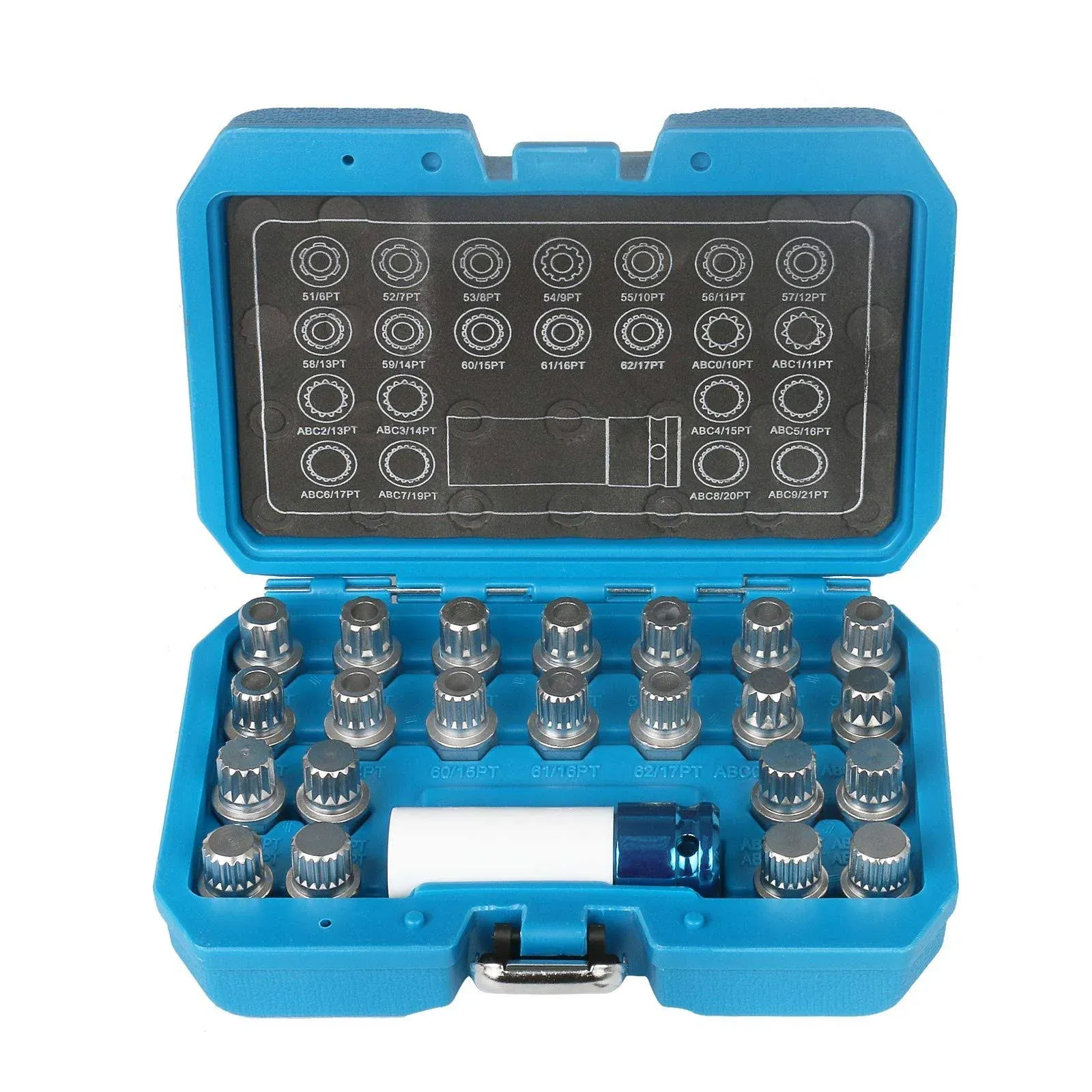 23PC Car Anti-theft Lug Nut Screw Removal Key Socket Set Fit For Volkswagen Audi