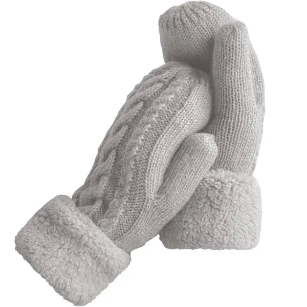 Women's Winter Gloves Warm Lining - Cozy Wool Knit Thick Gloves Mittens in 6 Col