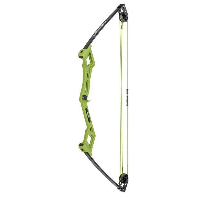 Bear Archery Apprentice Youth Bow Set Includes Arrows, Target, Finger Rollers, and Arrow Rest Recommended for Ages 4 to 7 – Flo Green