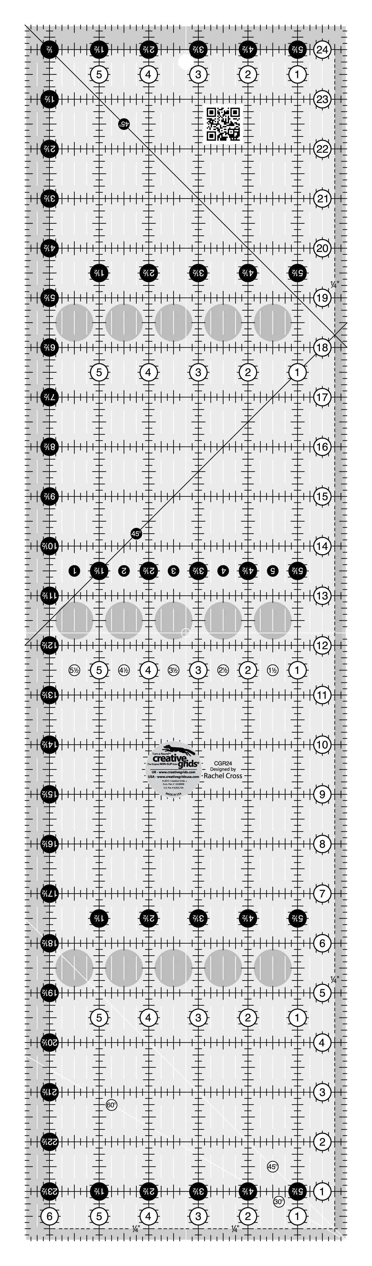 Creative Grids Quilt Ruler 6-1/2in X 24-1/2in