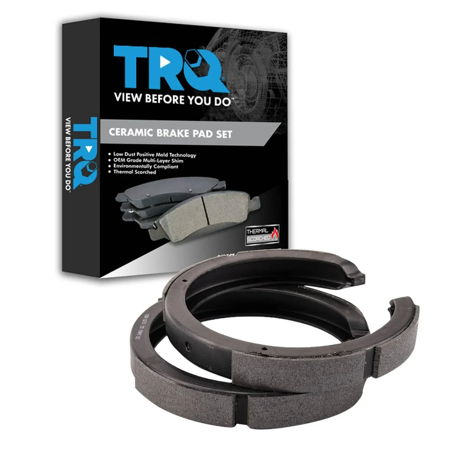 TRQ® BFA17183 - Rear Parking Brake Shoes