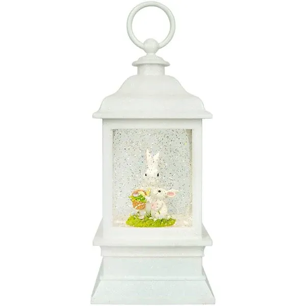 Raz Imports 9" Mommy with Baby Bunny Lighted Water Lantern