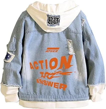 KPOP Stray Kids Hoodie Denim Jacket Jean Coat Hoodies