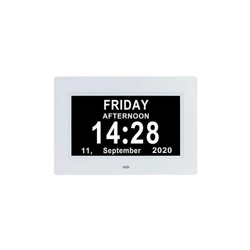 ybest 7 inch Extra Large Day Date Time Digital Day Calendar Clocks with Auto ...