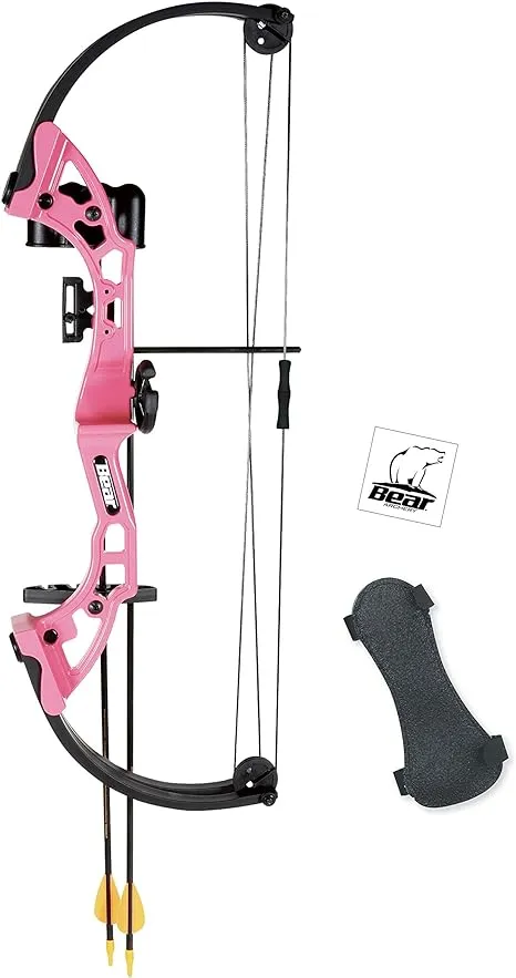 Bear Archery Brave Bow Set for Youth, Recommended Ages 8-12, Right Handed, Continuous Draw Weight Up to 25 lb., Continuous Draw Length Up to 19.5-inches