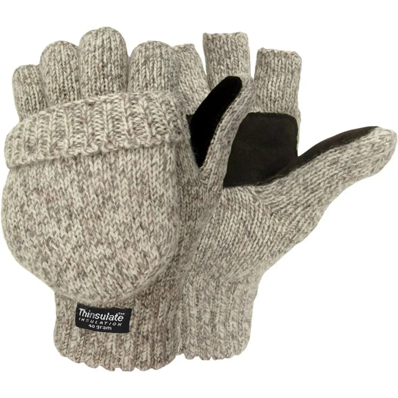 Hot Shot Insulated Ragg Wool Pop-Top Mitten