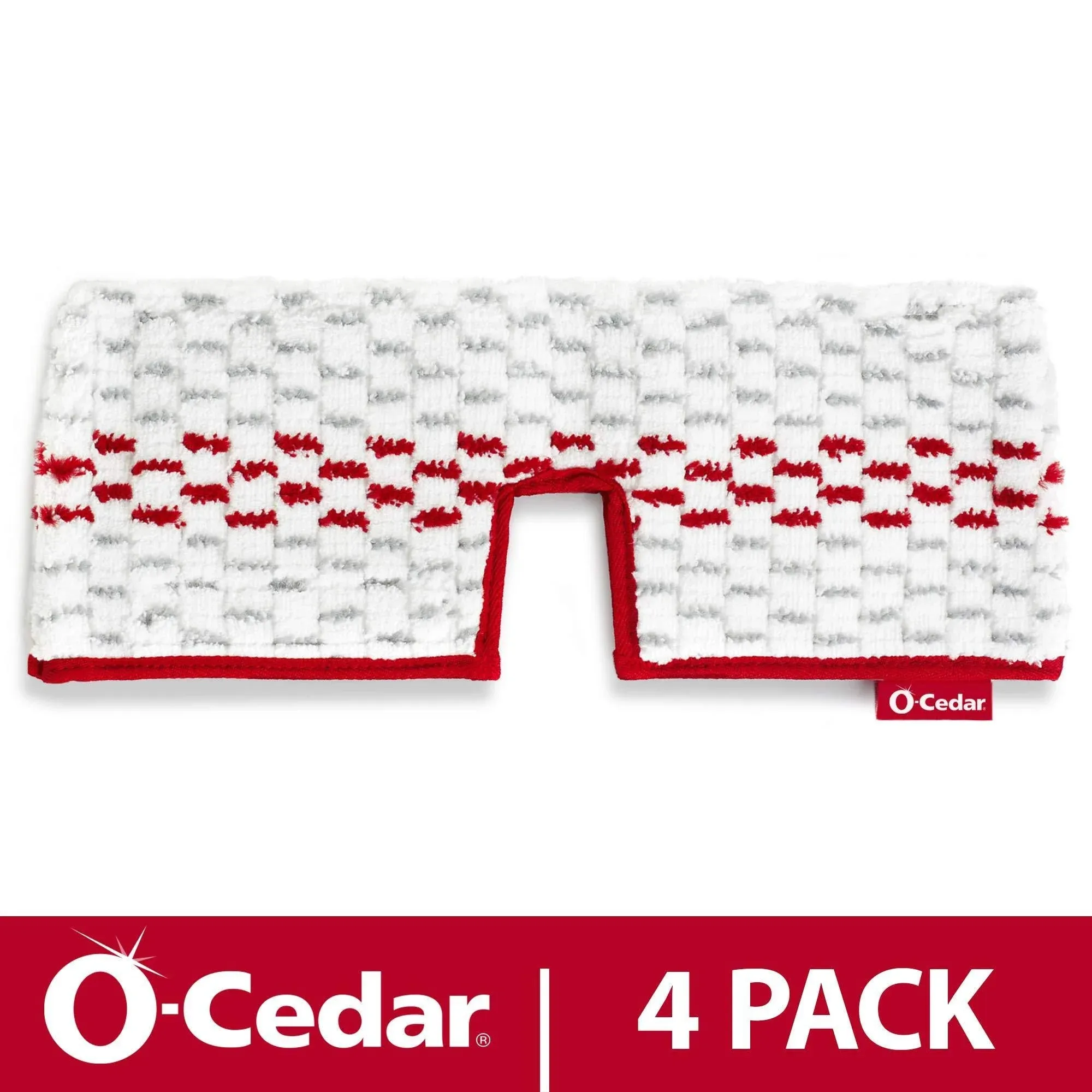 O-Cedar ProMist MAX Washable Refill, 4 Count (Pack of 1), Red and White