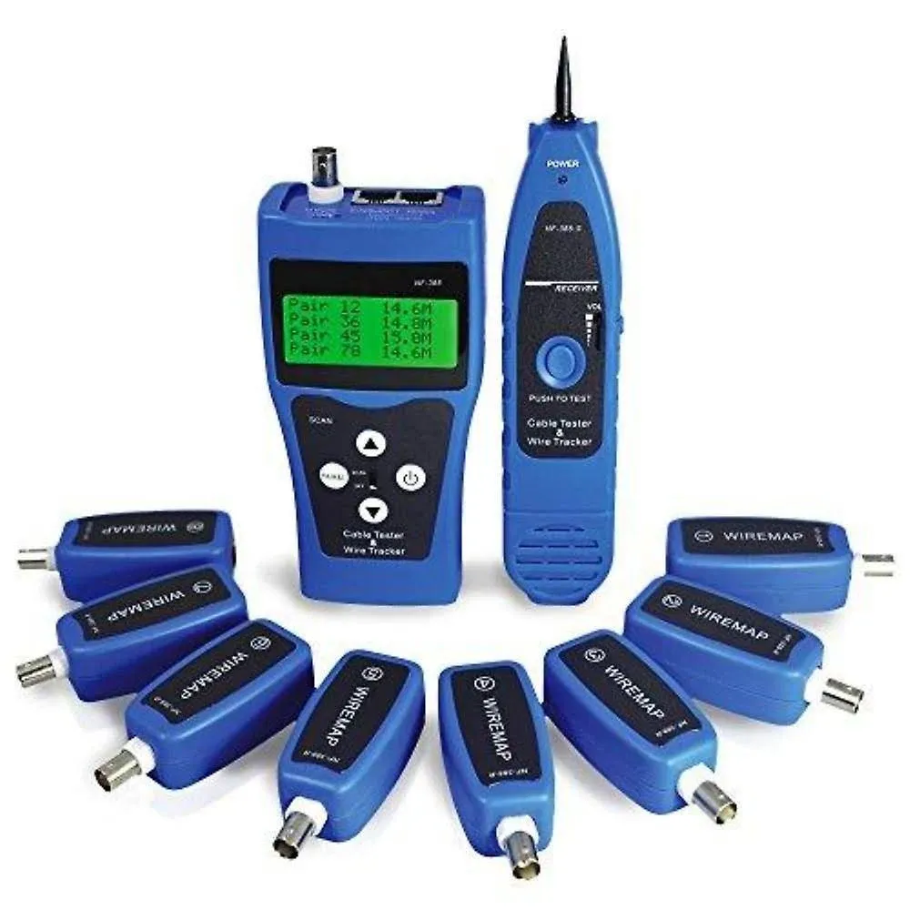 Noyafa NF-388 Wire Fault Locator Network Cable Tester with 8 Remotes. For RJ45 & RJ11 /USB/Coaxial Cable