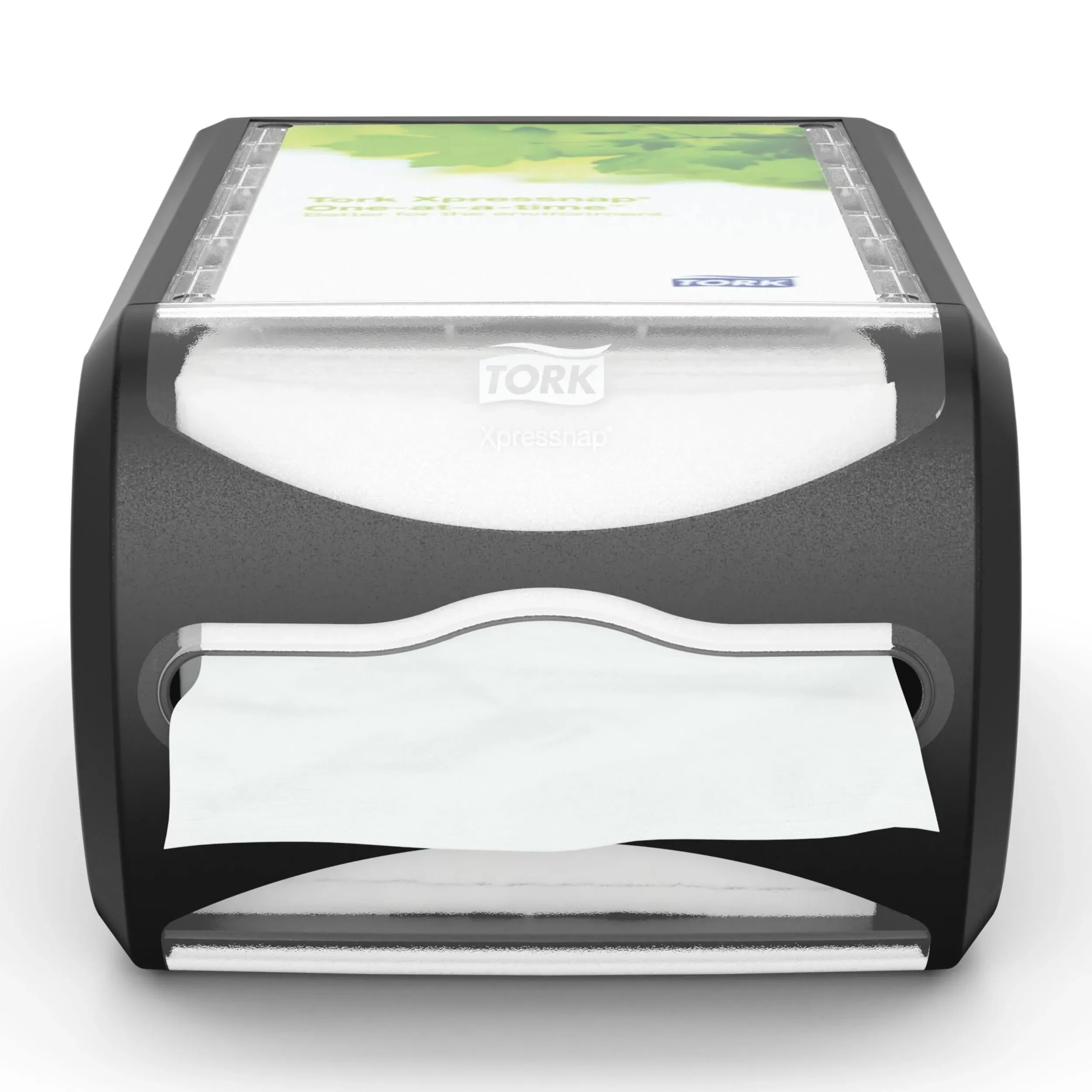 Tork 6432000 Xpressnap Counter Napkin Dispenser, 7.5W x 12.1d x 5.7H, Black