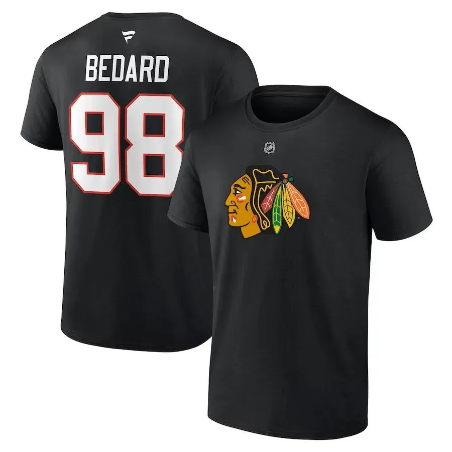 Men's Fanatics Branded Connor Bedard Black Chicago Blackhawks 2023 NHL Draft ...