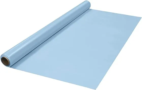 Solid Light Blue Plastic Tablecloth Roll 100ft Party Banquet Holiday Table Decor